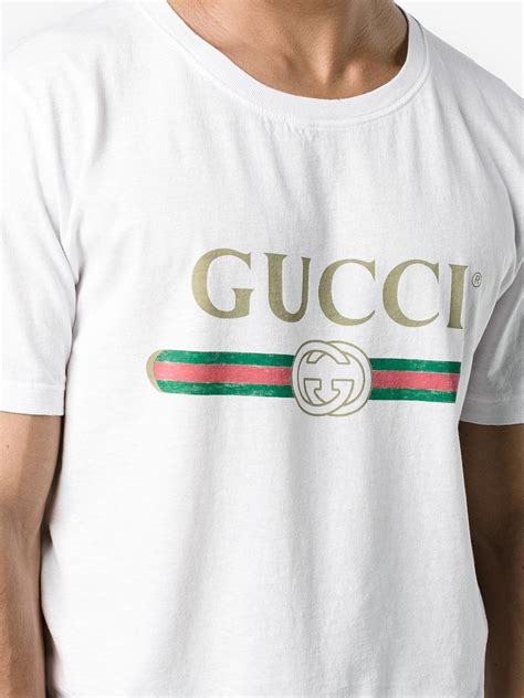 vintage gucci t shirt white fake|authentic gucci labels.